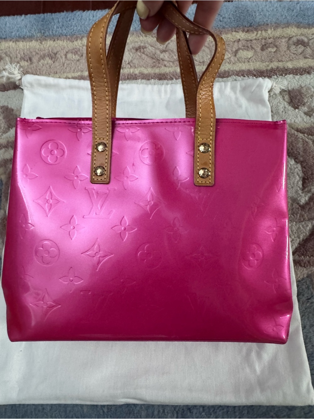 Louis Vuitton Reade Pink Patent Verni Vintage